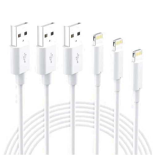 Quntis USB Cable for iPhone 13 [MFi Certified], 3Pack 3/6/10 FT iPhone Charger Cord USB A to Lightning Cable, Phone Charging Cord for iPhone 14 Pro Max 13 Mini 12 11 X 8 7 6 Plus iPad Airpods - White
