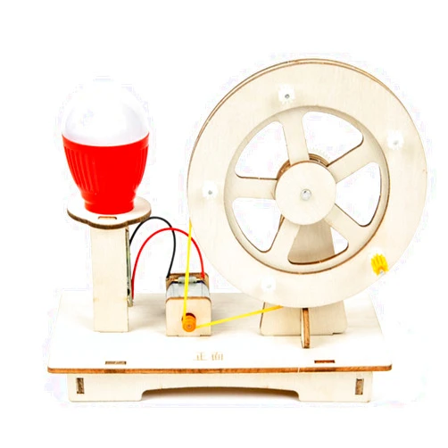 Jatzde DIY Science Experiment Power Station, Hand-cranked, Educational Puzzle Model