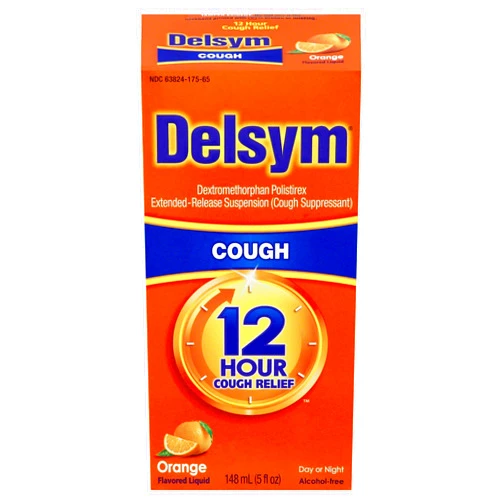 Delsym Adult 12 Hr Cough Relief Liquid, Orange, 5oz
