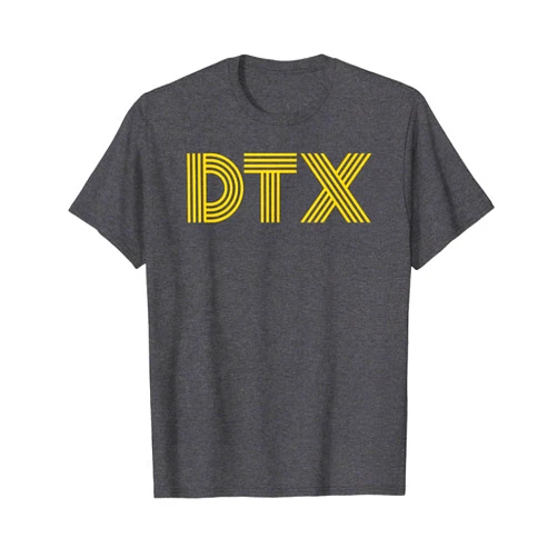 DTX Dallas Texas Retro Linear Design Studio DTX Dallas TX Retro Linear Design T-Shirt