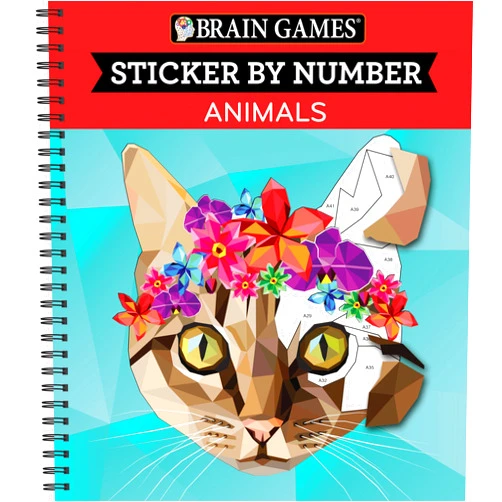 By Publications International Ltd. (Author), New Seasons (Author), Brain Games (Author) & 0 more Brain Games - Sticker by Number: Animals (28 Images to Sticker)