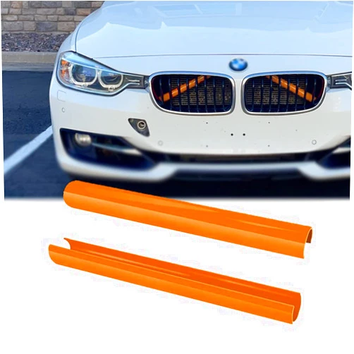RAYIOU Grille Insert Trims for BMW F20 F30 2012-2018 Grill Stripes for M-Performance BMW 320i 328i 330i 335i 428i (Orange)
