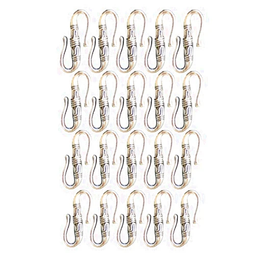 EXCEART 20pcs Tibetan S Hook Ring Toggle Clasps End Clasps Antique Silver Jewelry Connector for Bracelet Necklace Making