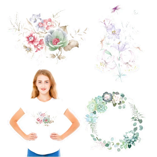 FULANSI Flower Iron on Transfer Stickers Flower Butterfly Iron on Decals Heat Transfer Stickers Spring Summer Iron on Appliques for T Shirt Jeans Jackets Pillow DIY Art Decoration 3PCS