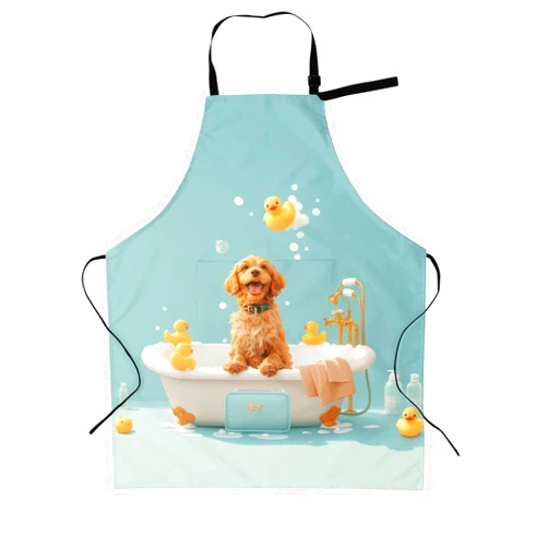 YDTBRUF Apron With Pockets Cute Aprons Adjustable Neck Funny Waterproof And Oil-Proof Bib Fun Bibs Smock For Women Men