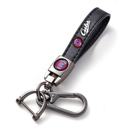 UMLYOP Leather Car Keychain Keyring for Baseball Fans,Car Key Fob Holder Keychain Lanyard,Souvenir/Gifts for Baseball Fans