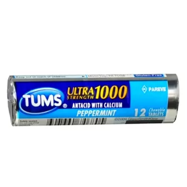TUMS Antacid Chewable Tablets Ultra Strength, Peppermint (12 pk. - 12 ct. ea.)