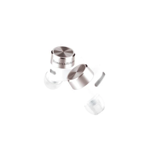 Bowers & Wilkins PI5 in-Ear True Wireless Headphones with 4 Built-in Mics, Bluetooth 5.0 with Qualcomm aptX, Advanced Noise Cancellation, Compatible with B&W Android/iOS App, Smart Wireless Charging White Standard