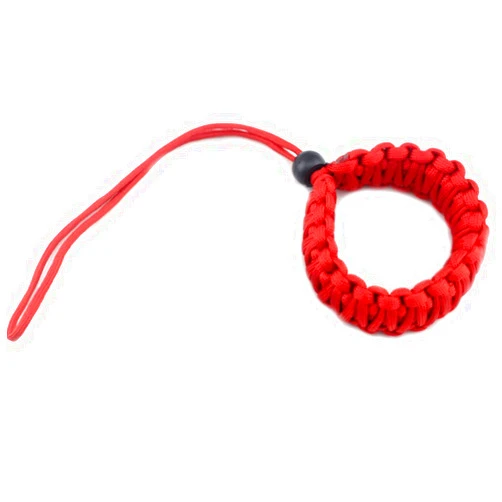 AKOAK Braided 550 Paracord Adjustable Camera Wrist Strap,Safety Strap for Video Camcorder,Binoculars and DSLR Camera,Red