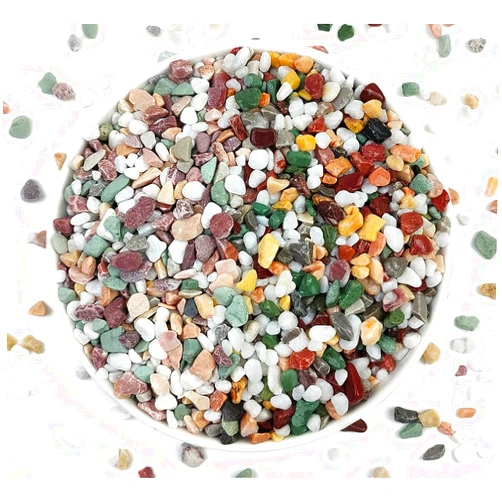 YISZM 5LB Succulent and Cactus Gravel Pebbles, 1/5 Inch Natural Decorative Polished Stones, River Rocks for Vases Gardening Indoor and Outdoor Decorative Rocks, Colorful