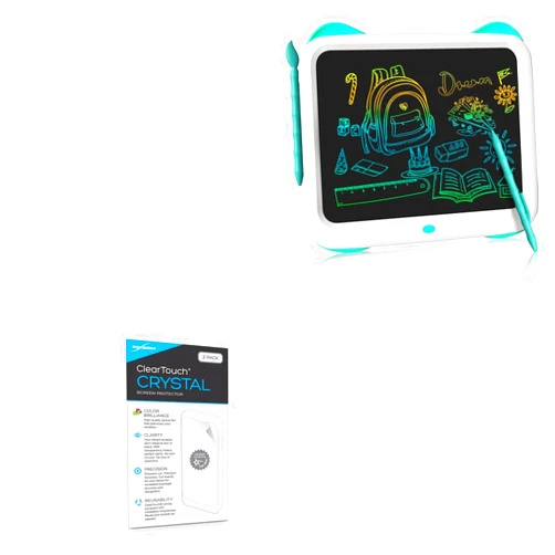 BoxWave Screen Protector Compatible with Tugau LCD Writing Tablet Doodle Board (12.5 in) - ClearTouch Crystal (2-Pack), HD Film Skin - Shields from Scratches
