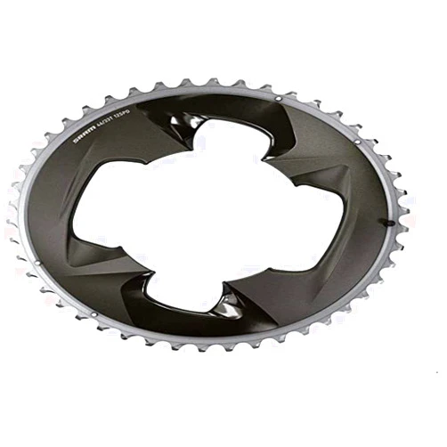 SRAM Force 2x12-Speed Outer Chainring - 48t, 107 BCD, 4-Bolt, Polar Grey, For use with 35t Inner
