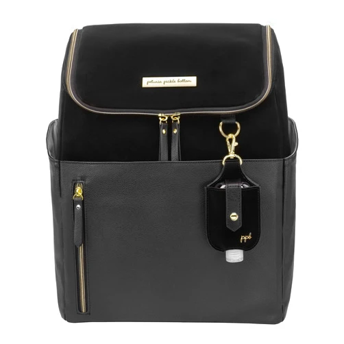 Petunia Pickle Bottom Tempo Backpack | Designed for Busy Families | Attaches to Stroller or Suitcase | Spacious Main Compartment | Twilight Black