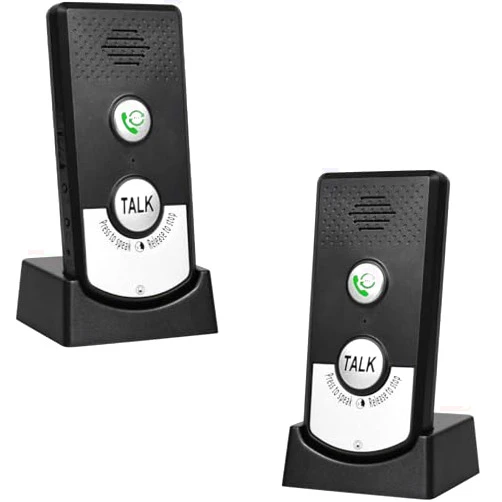 Luqeeg 2 Way Voice Intercom, Super Long Range Intercomunicador, Home Security Easy Install, Waterproof Indoor Outdoor Interphone System, Fit for Home Hospital Office, Black