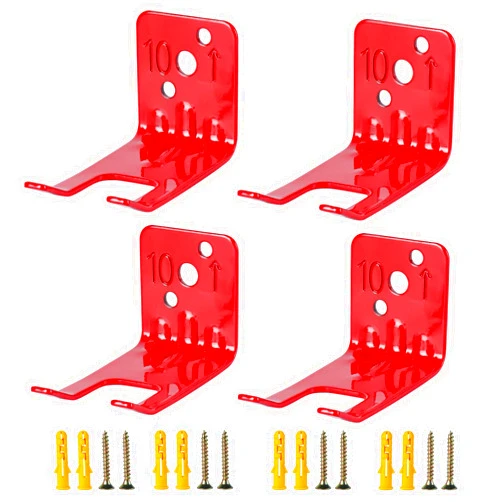 MUZHUPGUZ Fire Extinguisher Mounts & Brackets,4 Pack Universal Fire Extinguisher Brackets and Holders, Fire Extinguisher Wall Hook Holder Hanger Max for 5-15 Lb Extinguishers with Screws