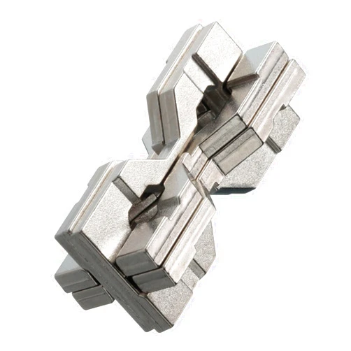 BePuzzled | Hourglass Hanayama Metal Brainteaser Puzzle Mensa Rated Level 6, for Ages 12 and Up