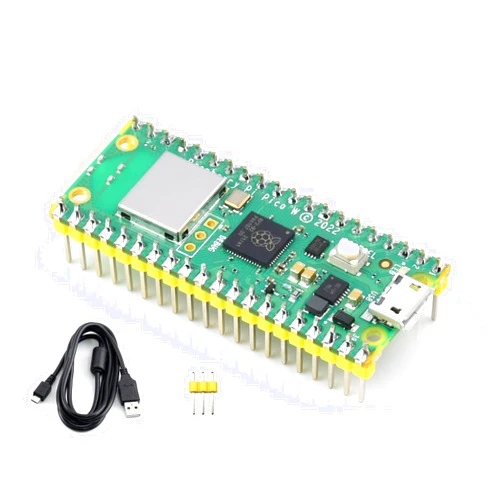 waveshare Pre-Soldered Raspberry Pi Pico W Microcontroller Board Basic Kit,Built-in WiFi,Supports 2.4/5 GHZ Wi-Fi 4,Based On RP2040 Dual-Core Processor