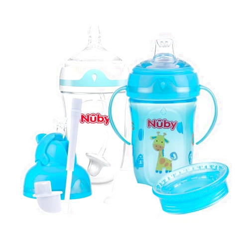 Nuby 6 Stage 360 Comfort Cup Starter, 4 Piece Set