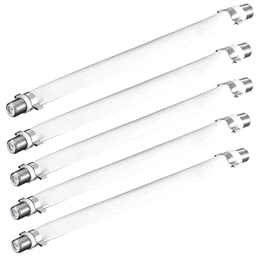 Ancable Flat Coaxial RG6 F Type Jumper Cable for Windows and Doors 5pack