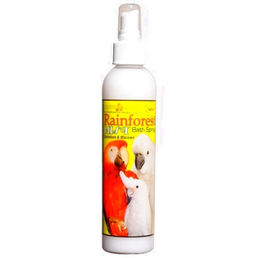 King's Cages Rainforest Mist Bath Spray for Cockatoos & Macaw 8oz.