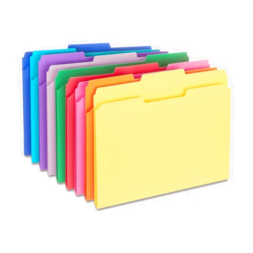 HiTouch Business Services HiTouch TR576937/576937 Reinforced File Folder 1/3 Cut Letter Size Assorted Colors 250/Box