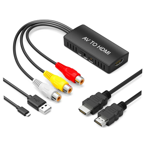 DigitPro RCA to HDMI Converter, AV to HDMI Adapter,1080P Capture Converter,Composite to HDMI,Support WII/WII U/PS one/PS2/PS3/STB/Xbox/VHS/VCR/Blue-Ray DVD