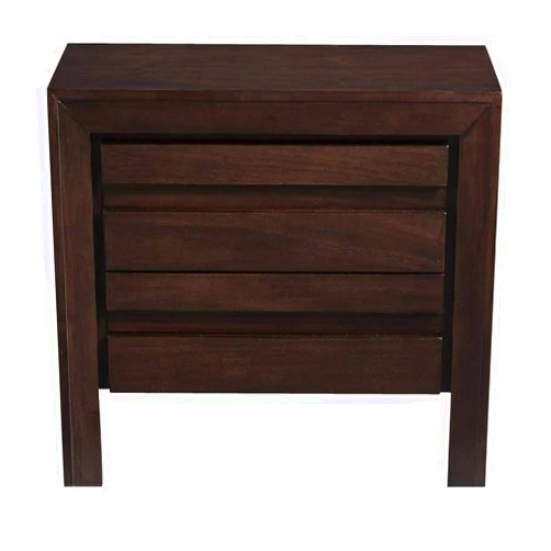 Modus Furniture Solid Wood Nightstand, 2-Drawer, Element - Chocolate Brown