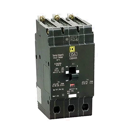 SCHNEIDER ELECTRIC 480Y/277-VOLT 80-AMP EDB34080 Miniature Circuit Breaker 480Y/277V 80A, Black