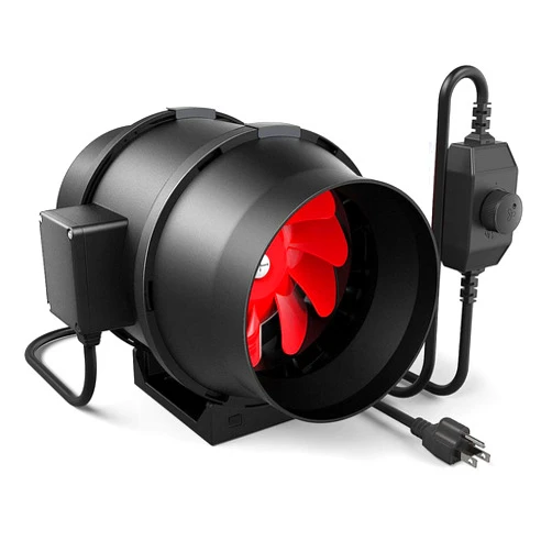 iPower 6 Inch Inline Duct Fan 395 CFM Ventilation Exhaust with Variable Speed Controller, HVAC Blower for Grow Tents, Hydroponics, Garden