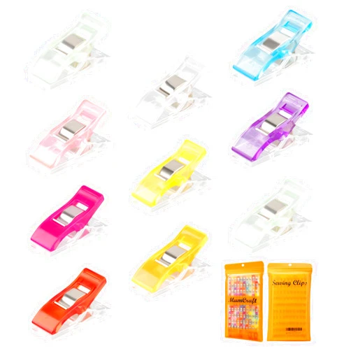 MumCraft Multipurpose Sewing Clips, Chip Clips, Bag Clips for Food, Assorted Colors, Pack of 100