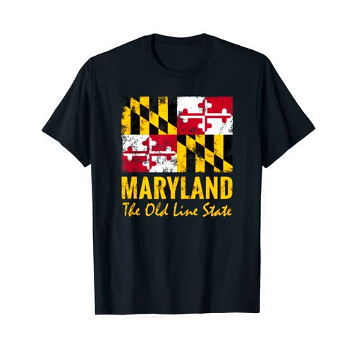 Annikala Design Maryland Old Line State Vintage Flag T-Shirt