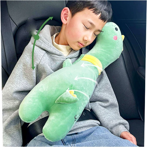 Generic Car Pillow for Kids, Dinosaur Seat Belt Cover, Seatbelt Adjuster for Kids Car Seatbelt Covers, Vehicle Shoulder Pads, Seatbelt Cushion for Kids, Seat Strap Pillows Kids (Light Green)