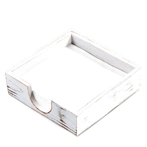 Bivvclaz Napkin Holder for Table, Rustic White Wooden Napkins Holders For Paper Napkins, Flat Napkin Holder for Luncheon, Napkin Holders for Kitchen Dinner Decor, Napkin Dispenser for Indoor & Outdoor Use