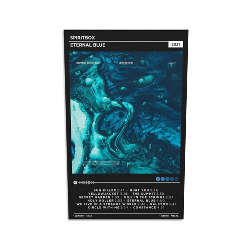 VTEVVBN Spiritbox - Eternal Blue Canvas Poster Bedroom Decoration Landscape Office Valentine's Birthday Gift Unframe-style12x18inch(30x45cm)
