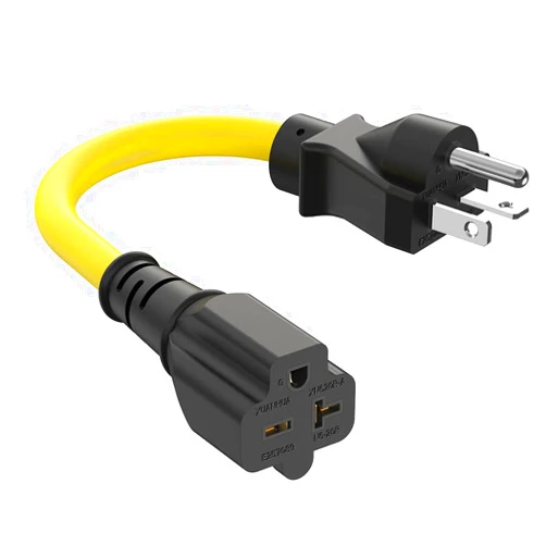 ADCAUDX 1Ft Nema 6-20P Extension Cord 12AWG Nema 6-20 Extension Cable Nema 6-20P to 6-15R/20R T-Blade Adapter Cord 20 Amp Heavy Duty Extension Power Cable,250 Volt 20 Amp Extension Cord [UL Listed]