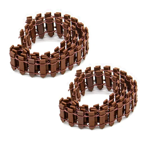 AUEAR, 2 Pack 35 Inch Long Mini Fairy Garden Fence Wood Ornament Wooden Decorative Picket Fence for DIY Crafts Project (Brown, 2-Pack)