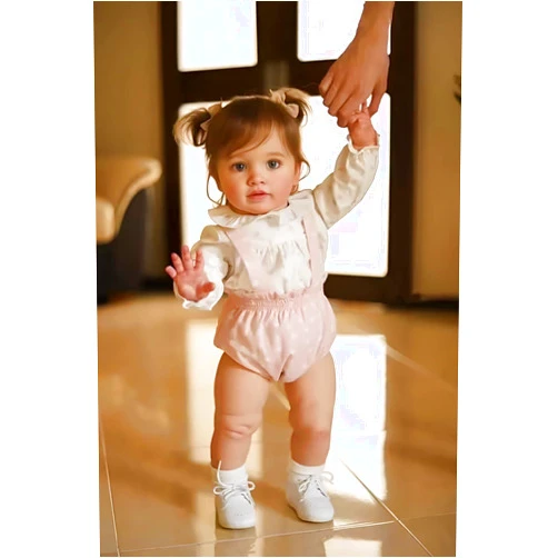 Cosheng Lifelike Reborn Baby Dolls Girl - 26 Inch Reborn Toddler Princess Girl Soft Vinyl Silicone Doll Real Life Standing Girl Reborn Dolls Bebe Toy