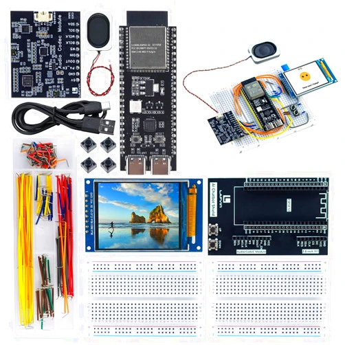 LAFVIN ESP32S3 AI Chatbot Kit, ESP32-S3 Voice Assistant with Dual AI Platforms, 2 inch TFT Display, Wi-Fi & BLE 5.0 for IoT & AI Learning