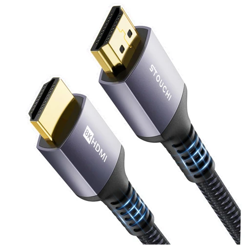 Stouchi 8K HDMI to HDMI Cable 3FT 48Gbps, Ultra High Speed HDMI 2.1 Cable Slim Braided Nylon Cord 8K@60Hz 4K@120Hz 2K@144Hz HDCP 2.2&2.3 eARC Dolby Vision for PS5 PS4 Xbox Series X
