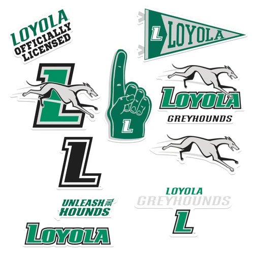 GRAPHICS & MORE Loyola University Maryland 10ct Vinyl Large Deluxe Stickers Variety Pack - Laptop, Water Bottle, Scrapbooking, Tablet, Skateboard, Indoor/Outdoor - Set of 10