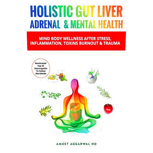 Ameet Aggarwal ND Holistic Gut, Liver, Adrenal & Mental Health: Mind Body Wellness After Stress, Inflammation, Toxins, Burnout & Trauma (Holistic Medicine, Family ... Mental Health, Gut Health & Liver Health)