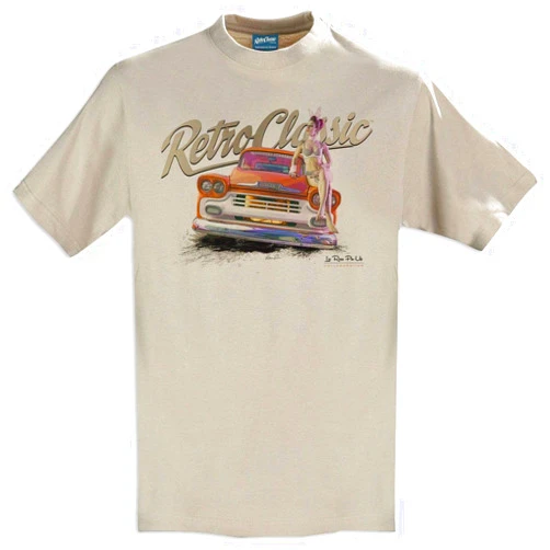 RetroClassic Clothing RetroClassic LaRoss Pin-up and Classic American Pick-up Truck Mens T-Shirt
