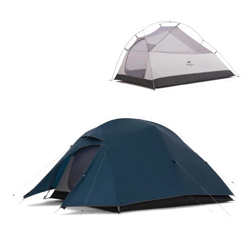 Naturehike Cloud-Up 3 Person Lightweight Backpacking Tent with Footprint - 3 Season Free Standing Dome Camping Hiking Waterproof Backpack Tents