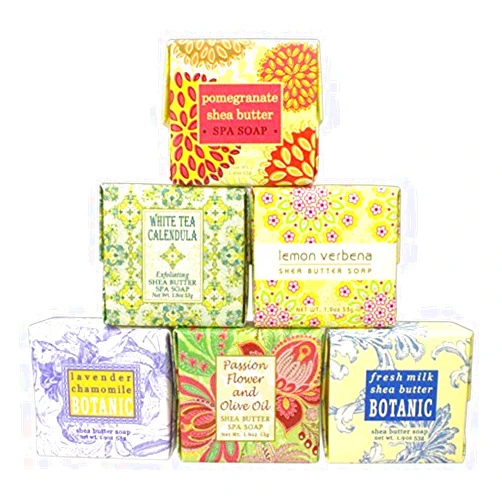 Greenwich Bay Trading Company Bundle of 6 Greenwich Bay Trading Co. Soaps - 1.9oz Soaps in The Following Scents: Fresh Milk, Lemon Verbena, White Tea Calendula, Lavender Chamomile, Pomegranate Shea Butter, and Passion Flower and
