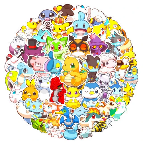 OYZX 50pcs Pack Cute Anime Cartoon Stickers for Kids Water Bottle, Kawaii Waterproof Vinyl Decal for Teen Girl Laptop Skateboard Bike Guitar Laggage Bicycle Travel Case Notebook Helmet