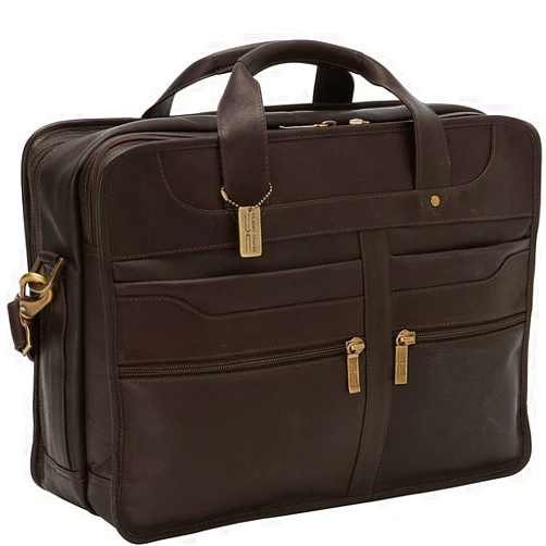 Claire Chase Diamond Computer Briefcase, Cafe, One Size