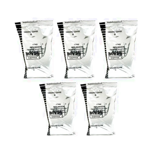 Farmer Brothers Boyd's Red Wagon Ground Coffee, 5/2.5oz Pre-Portioned Packets - 12.5oz Total