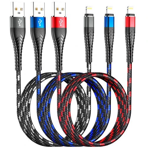 ShSiXin iPhone Charger 6FT Lightning Cable 3Pack Colorful Nylon Braided USB Fast Charging Cord Apple MFi Certified for iPhones 14 13 12 11 SE XS Pro Max XR X 8 7 6 5 X Plus