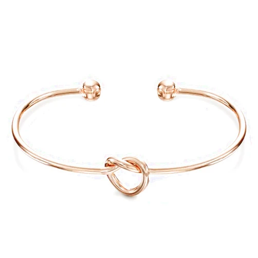 PAVOI 14K Gold Plated Forever Love Knot Infinity Bangle Bracelets for Women | Adjustable Gold Bangle Bracelet for Women