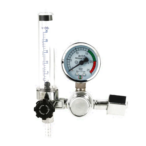 Zerone Air Pressure Regulator, 0-25MPa Argon Meter Pressure Regulator Gauge for Weld Mig Tig Welding 25L/min